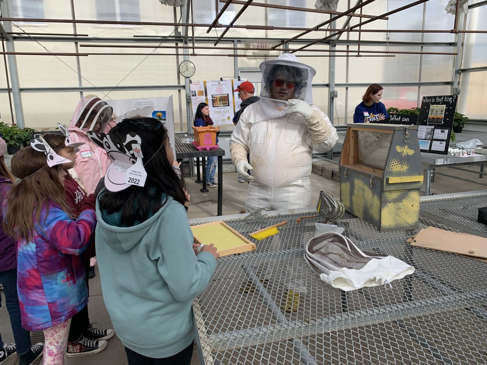 Third graders in the area learned about beekeeping and other agricultural topics